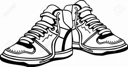 Clipart Shoes Sneakers Pair Trainers Shoe Drawing