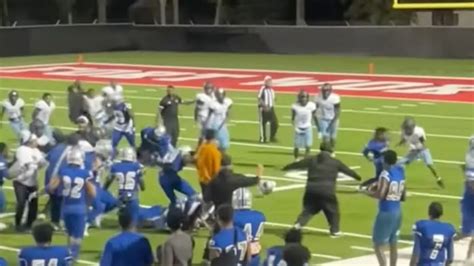 Nfl Texas High School Football Fight Video Every Player Ejected In Insane Brawl