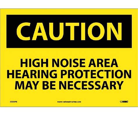 CAUTION HIGH NOISE AREA HEARING PROTECTION SIGN Mutual Screw Supply