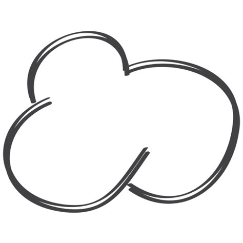 Hand drawn cloud comic speech doodle - Transparent PNG & SVG vector file png image