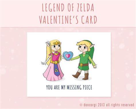 Printable Valentines Card Legend Of Zelda Valentines