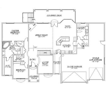 This means that the house is only one floor. Rambler House Plans with Basements | Traditional Rambler Home Plan (HWBDO75133) | Traditional ...