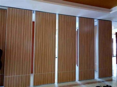 Operable Folding Partition Walls Aluminium Frame Sliding Interior