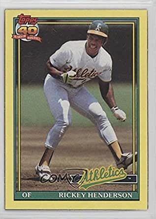 Check spelling or type a new query. Amazon.com: Rickey Henderson (Baseball Card) 1991 Topps ...
