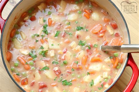 This chicken stew takes under an hour, but it tastes like it's been simmering on the stove for hours. 20-MINUTE CHICKEN STEW RECIPE - Butter with a Side of Bread
