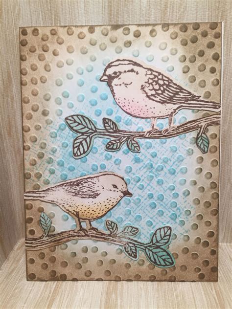 Birds On A Branch Cardany Occasion Cardembossed Etsy Cards