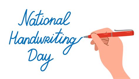 National Handwriting Day Banner Design Illustration Vector