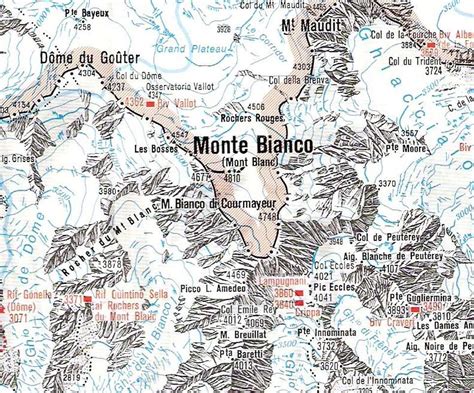 Map Of Mont Blanc Photos Diagrams And Topos Summitpost