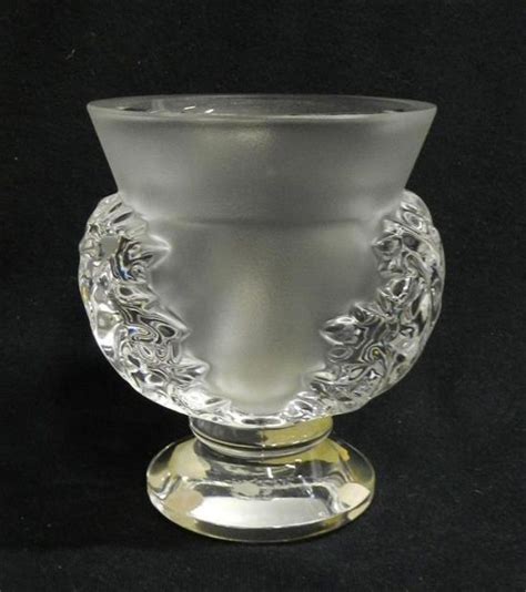 Lalique Crystal Thistle Vase French Glass