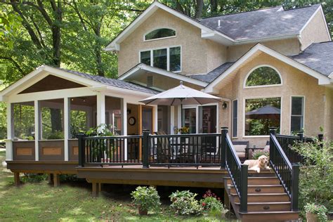 Screened In Porch And Deck Completed Porch Design Screened Porch