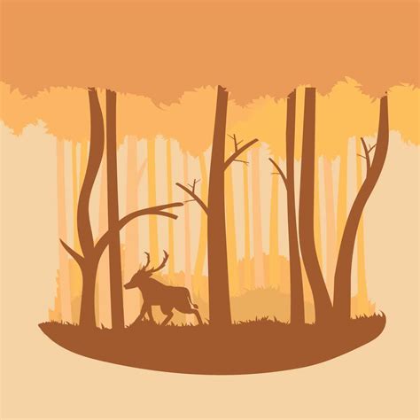 Warm Colour Abstract Forest Illustration 181707 Vector Art At Vecteezy
