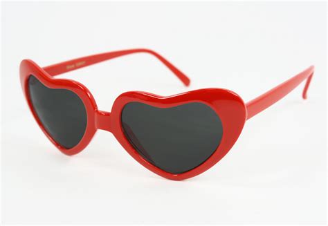 Heart Shaped Sunglasses Red Gallo