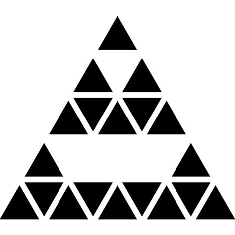 Polygonal Pyramid Of Triangles Free Shapes Icons