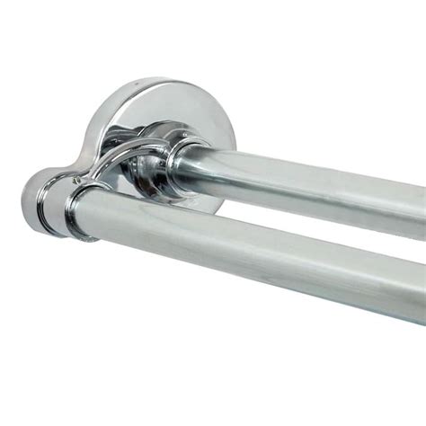 American Pride 44 In To 72 In Chrome Fixed Double Straight Shower Rod In The Shower Rods
