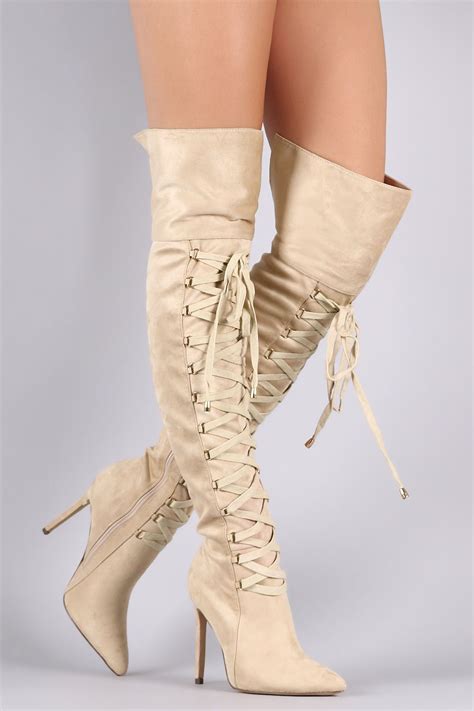 suede pointy toe lace up stiletto boots urbanog boots leather high heel boots high heel boots