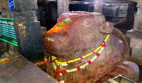 A Stunning Temple With A Growing Nandi Bull And With No Crows