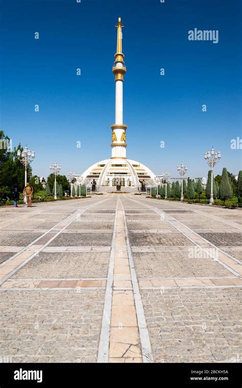 Independence Monument In Ashgabat Turkmenistan Located In The