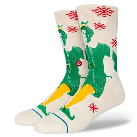 buddy the elf crew socks men s knock your socks off