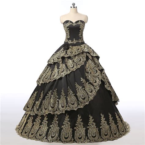 Black Strapless Sweetheart Ball Gown Wedding Dresses 8478936296 Shop
