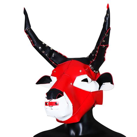 Bdsm Bull Head Headgear Flirting Master Slave Sex Toys Mask Cosplay Adult Game China Sex Doll