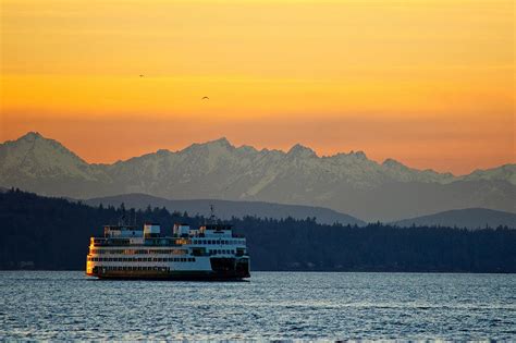 Sunset Over Olympic Mountains Photograph By Dan Mihai Fine Art America