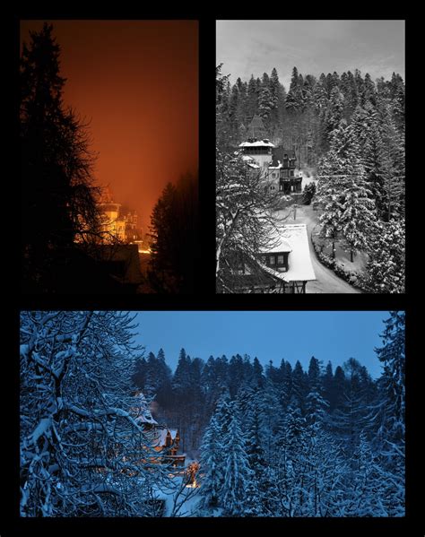 Fotos Gratis Bosque Montaña Invierno Arquitectura Noche