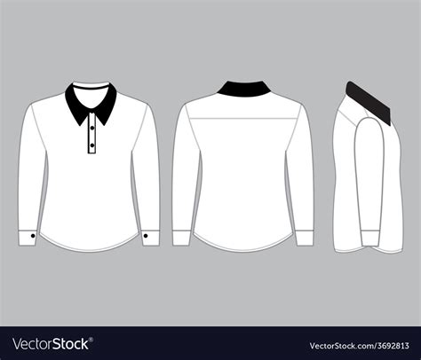 11815 Long Sleeve Collar T Shirt Template Mockups Design Best Free