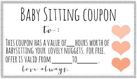 Download the 7+ beautiful concepts of free printable babysitting gift certificate. Free Babysitting Coupon Template | Crafts | Gift coupons ...