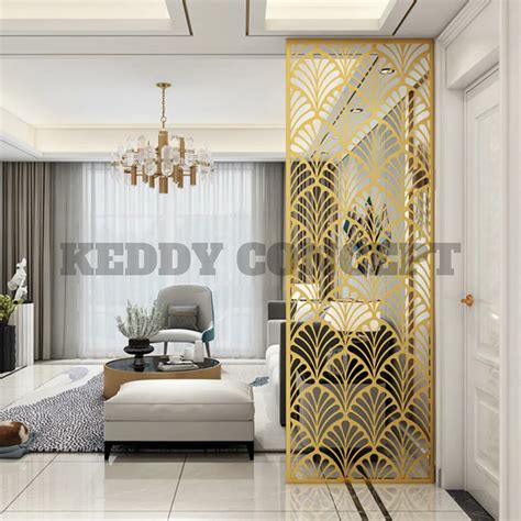 Golden Stainless Steel Screens Metal Partition Color Coated 1 Panel At Rs 1900square Feet In