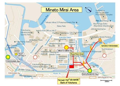 Minato Mirai Map Minato Mirai 21 Map Kanagawa Japan