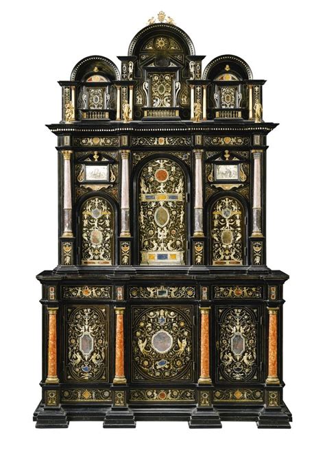 An Italian Gilt Bronze And Pietre Dure And Marble Mounted Bone And