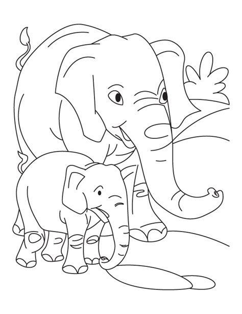 Mom And Baby Elephant Drawing At Getdrawings Free Download