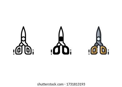 Kitchen Scissors Icon Outline Glyph Filled Stock Vector Royalty Free Shutterstock