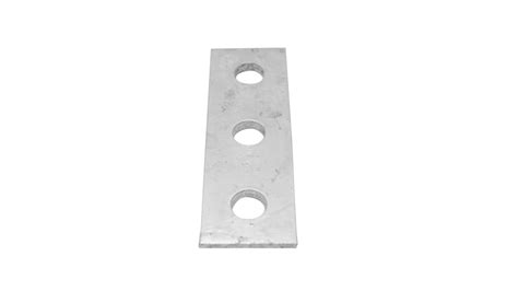 Hot Dipped Galvanised Rectangular Bracket 3 Hole 14mm Holes 40 X 126