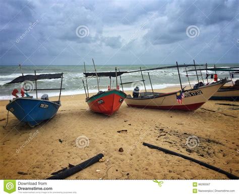 Resting Boat Monsoon Season Editorial Photography Image Of Beach