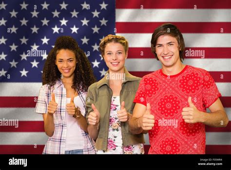 Students With Thumbs Up With Books Hi Res Stock Photography And Images