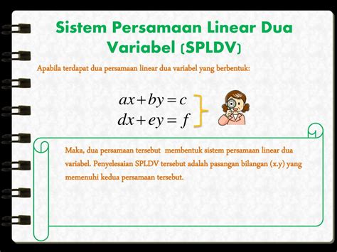 Ppt Penyelesaian Sistem Persamaan Linear Dua Variabel Dengan