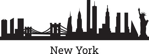 New York Skyline Silhouette 4849450 Vector Art At Vecteezy