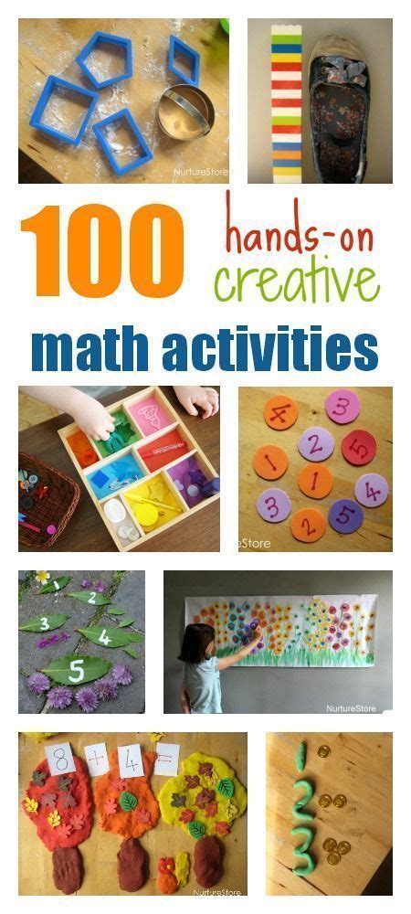 100 Hands On Creative Math Activities For Kids Math Activities For