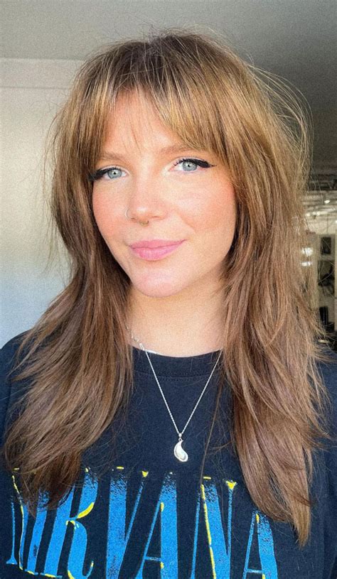 30 Cute Fringe Hairstyles For Your New Look Airy Textured Shag Cut