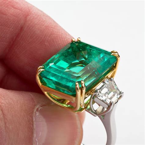 Patrice Large Colombian Emerald Engagement Ring Tmw Jewels Co