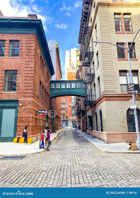 Staple Street Skybridge, New York City, USA Editorial Photo - Image of