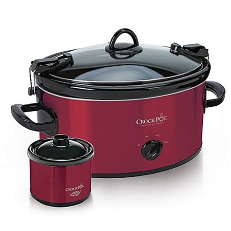 The short answer is about 50 degrees. Crock-Pot® 6-Quart Cook & Carry Slow Cooker - Bed Bath ...