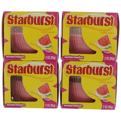 Starburst Scented Candle 4 Pack Of 3 Oz Jars Watermelon