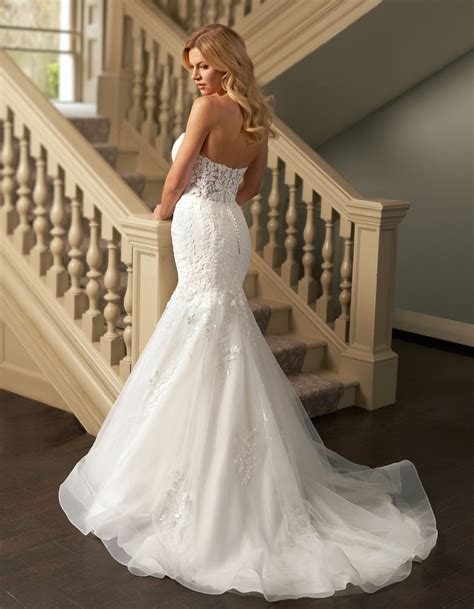 Cheyanne A Strapless Mermaid Dress With Floral Lace Wed2b