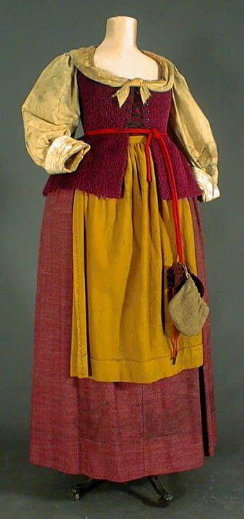 Dress Of Servant Front Under Louis Xiii Era 1610 1660 17th Century