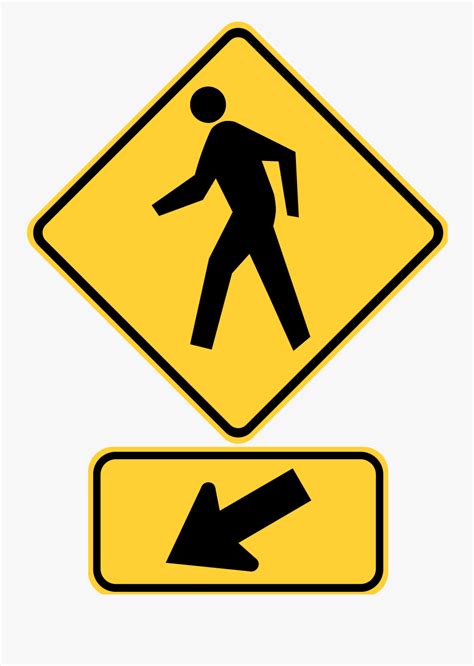Pedestrian Crossing Ahead Sign Clipart Png Download Pedestrian