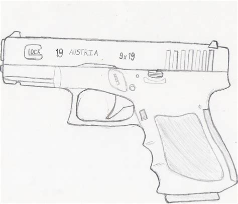 Glock Outline Drawing