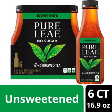 Pure Leaf Unsweetened Brewed Iced Tea 6 Bottles 169 Fl Oz King
