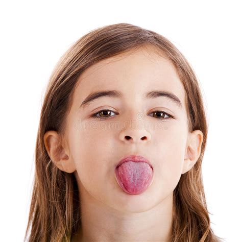 It can be an act of rudeness, disgust, playfulness, or outright sexual provocation. Girl with tongue out stock image. Image of isolated ...